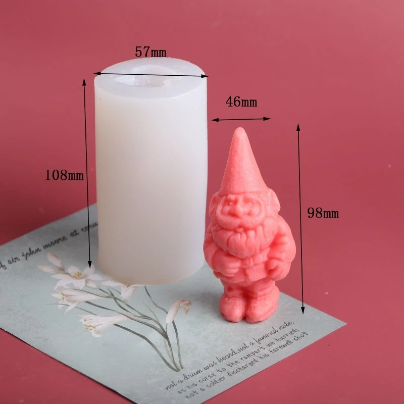 سانتا كلوز شمعة معطرة قالب من السيليكون لتقوم بها بنفسك قالب الصابون هدية عيد الميلاد تمثال اليدوية الحرفية عطلة هدايا الحفلات