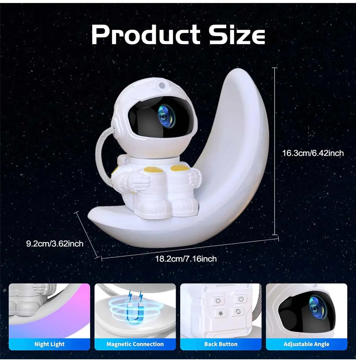 Astronaut Galaxy Projector Moon Night Light Star Ceiling Projector Galaxy Light with Timer and Remote Starry Nebula LED Lamp