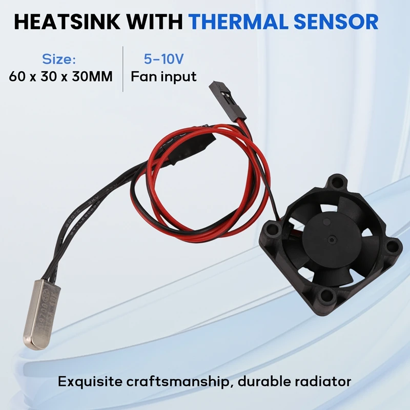 Best-For RC Car 3650 3660 550 540 Motor Heatsink Cooling Fan With Thermal Sensor CNC Aluminum Alloy Clamp Heatsink