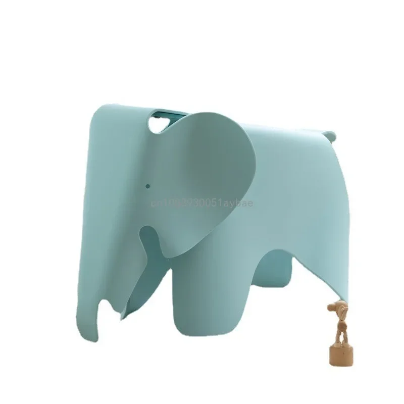 Cadeira de elefante estilo nórdico para crianças, decoração criativa, bonito, trocar sapatos, fezes, para jardim de infância