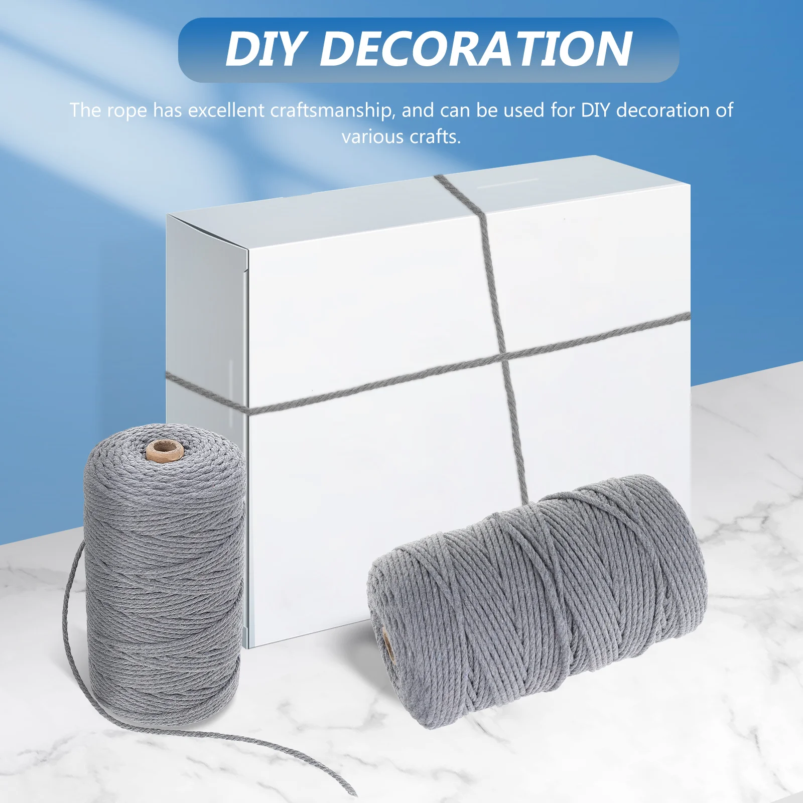 

Colorful Cotton Rope Hand-Weaving DIY Binding Woven Tapestry Material Premium Quality Easy to Use for Crafts Cotton Rope