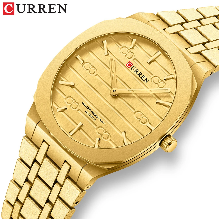 CURREN Business Brand Thin Men\'s Quartz Wristwatches Simple Casual Stainless Steel Watch