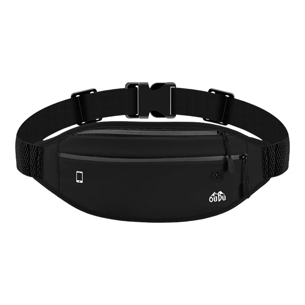 Waterproof Men Waist Pack Large Capacity Reflective Hiking Running Bag Adjustable Strap Phone Pouch Camping Belt Bag