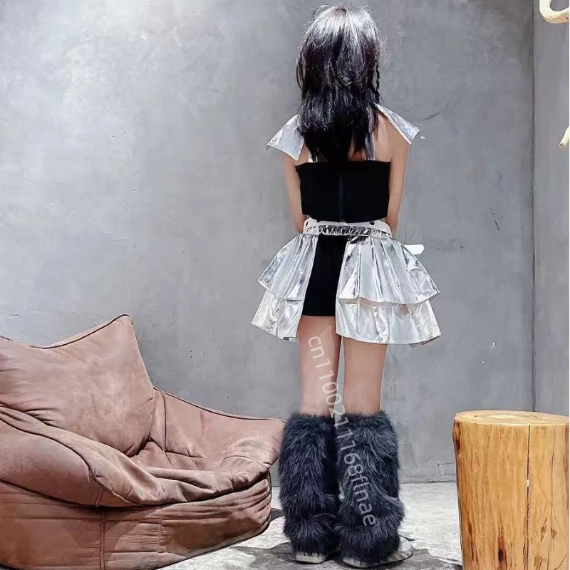 Children's Jazz Dance Costumes with a Sense of Technology, T-stage Runway Costumes, Girl Group Dance, Girls' Performance Costume