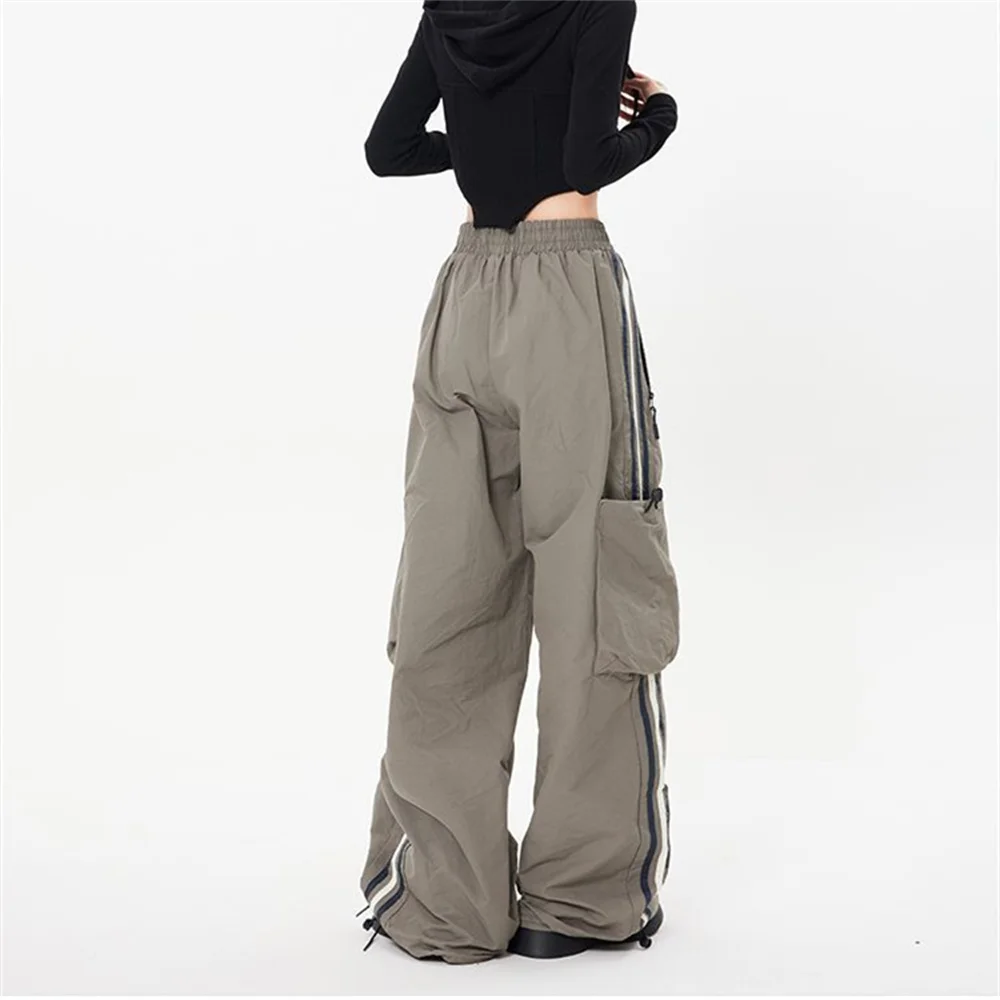 Hohe Taille Y2k Neue 2023 Vintage Fracht Hosen Baggy Frauen Und Männer Mode Streetwear Taschen Breite Bein Gerade Hosen Overalls