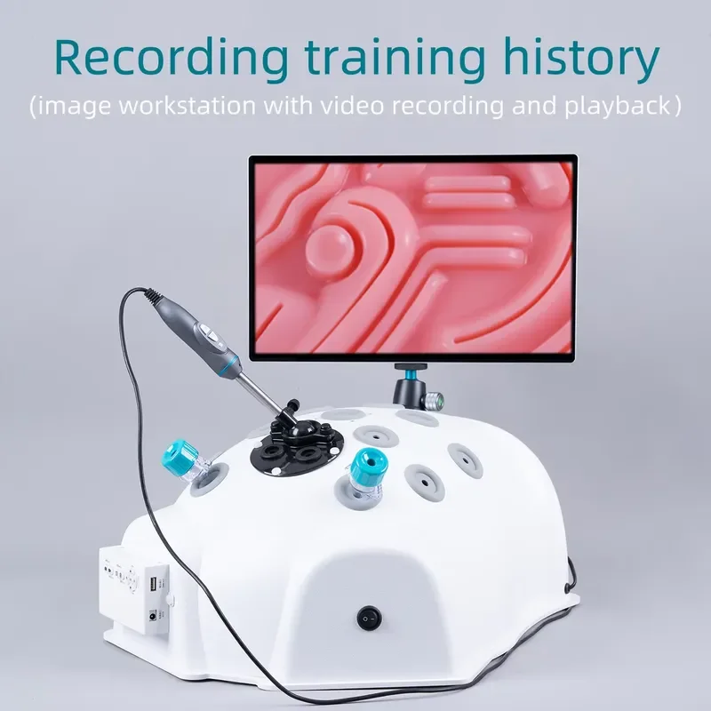 Trainer Endoscopy Simulator With Medical Student Practice Skill Training Box HD And Instruments