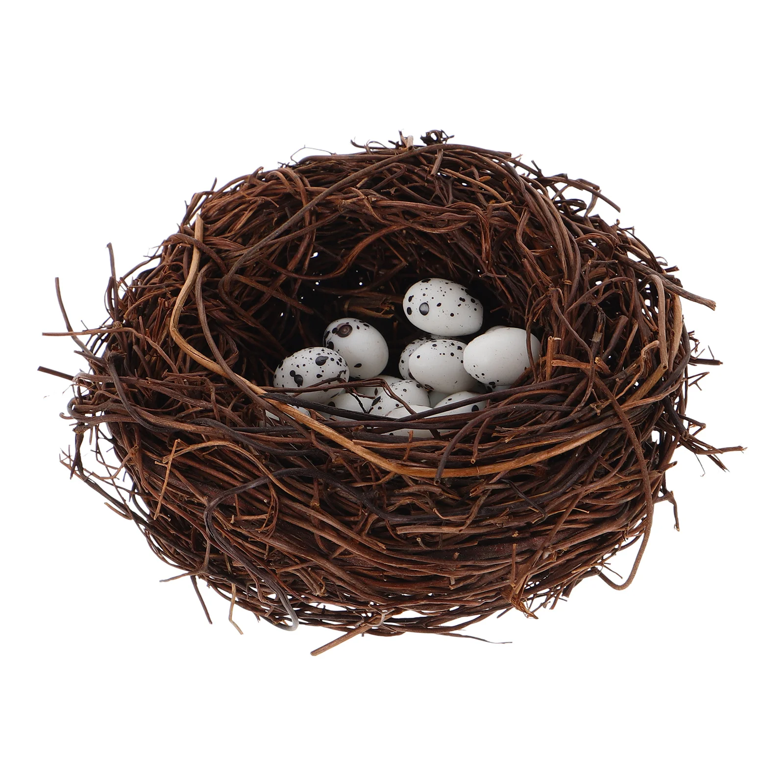 

Bird Nest Egg Decoration Artificial Rattan Party Decorations Diy Birds Resin Ornament