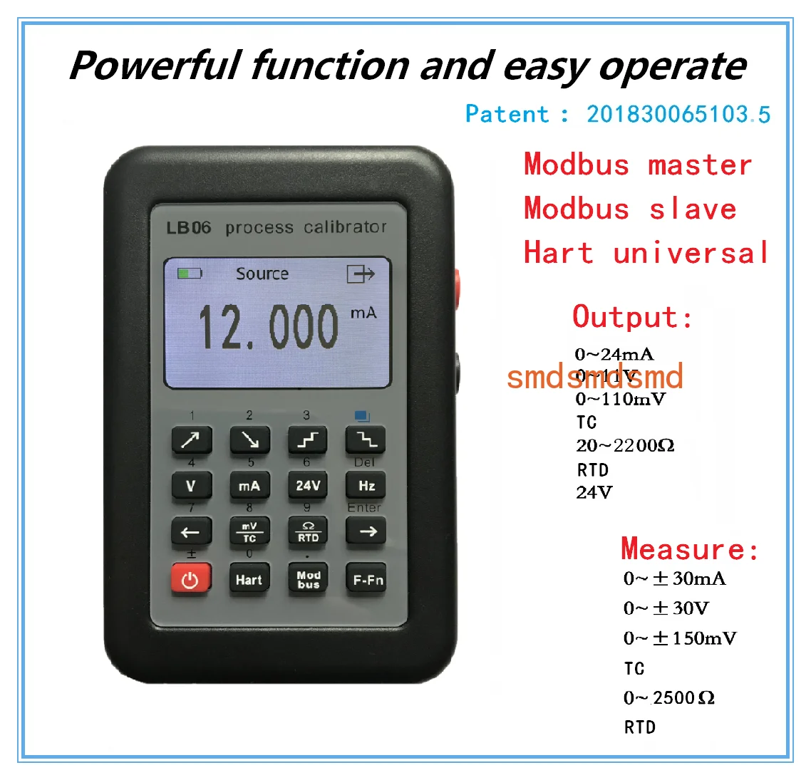New Version LB06 Hart Modbus 4~20mA/0~10V Process Calibrator Current Signal Generator Source