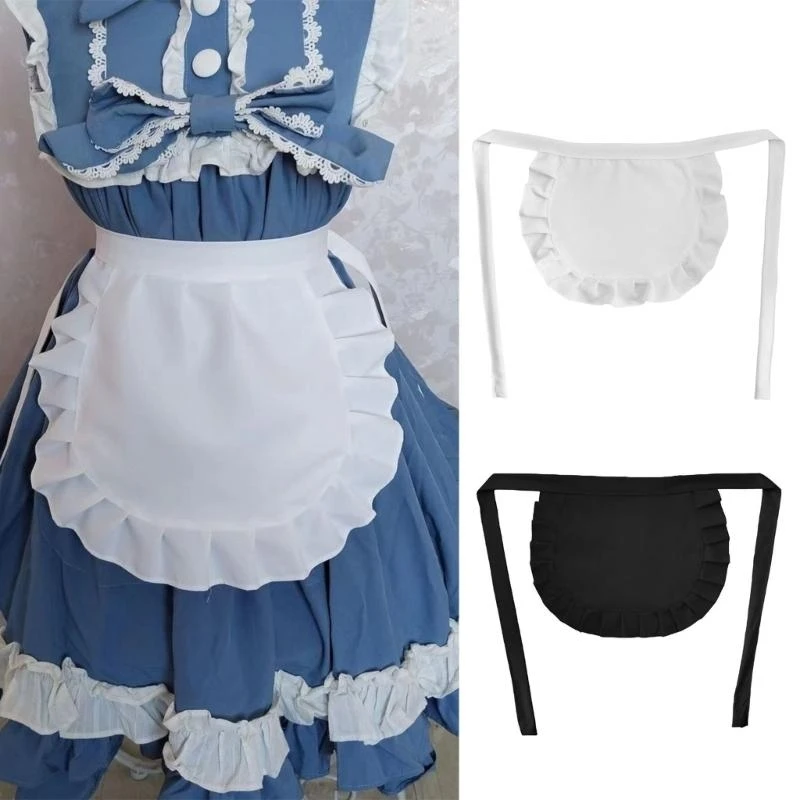 Maid Half Apron Cosplay Waist Apron Costume Cooking Aprons Kitchen Party Maid Cosplay Accessories for Girls Women image 2