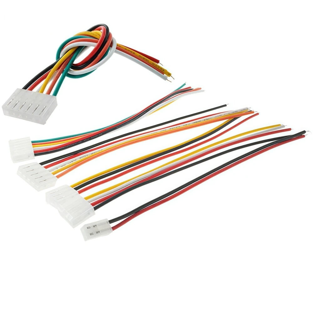 10PCS CH3.96 CH 3.96mm Female Housing Plug Connector Wire Cable 2 3 4 5 6 Pin Socket 20cm 22AWG Wire Length