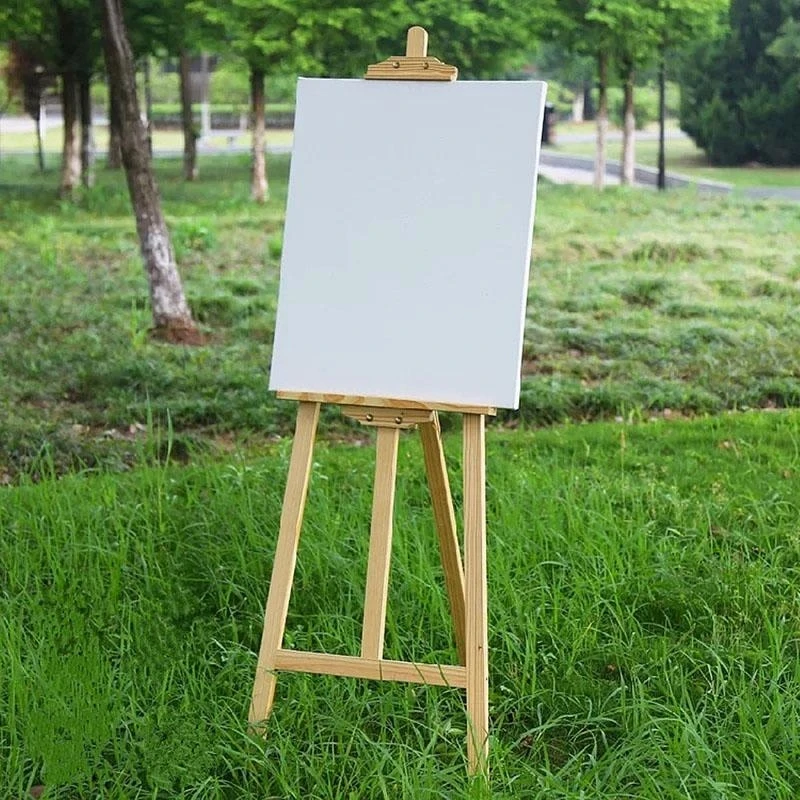 D8KF White Blank Square Artist Canvas Wooden Board Frame For Primed Oil Acrylic Paint