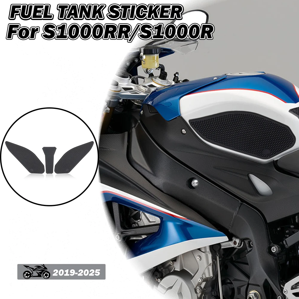 Motorcycle Accessories Tank Pad Fuel Tank Pad For BMW S1000RR S1000R 2019-2025 Non-Slip Side Fuel Tank Waterproof Pad
