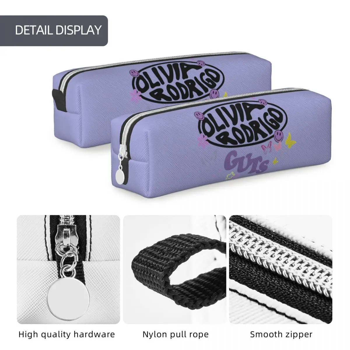 Imagem -05 - Guts Olivia Vampire Rodrigos Sour Pencil Cases Pen Holder Bolsa para Estudantes Grande Capacidade Zíper Escolar Novo