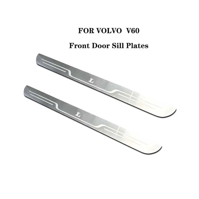 Auto-accessoires Dorpelbeschermers VOOR VOLVO S60 S90 XC60 XC90 V60 V90 EX30 Voorste drempelafwerking roestvrij staal Scuff Guard