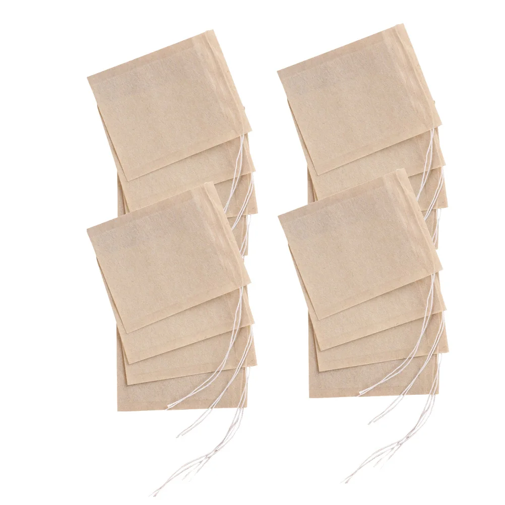 

200Pcs Drawstring Disposable Paper Tea Bags Food Grade Filter for Loose Tea Coffee Spice Herbal Medicine Package