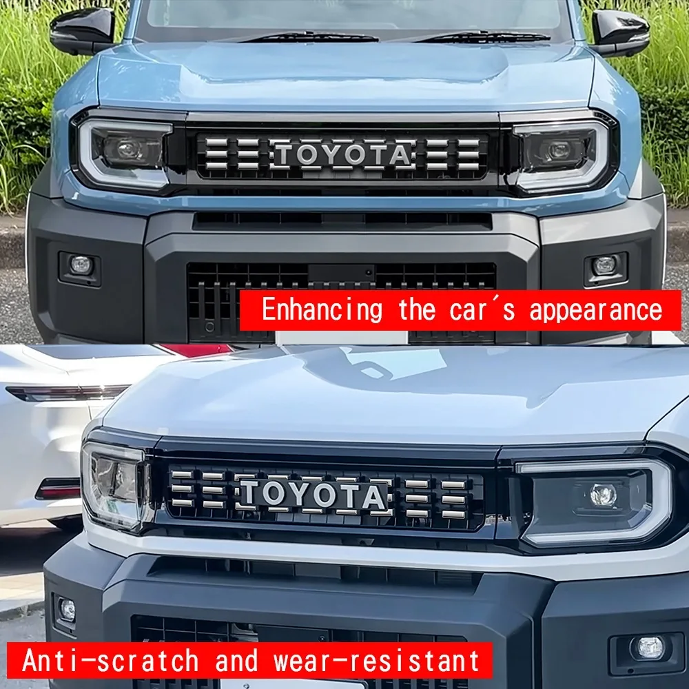 Stainless Steel Front Grille Trim, Custom Fit for 2026 Toyota Land Cruiser FJ, Front Face Decor Molding