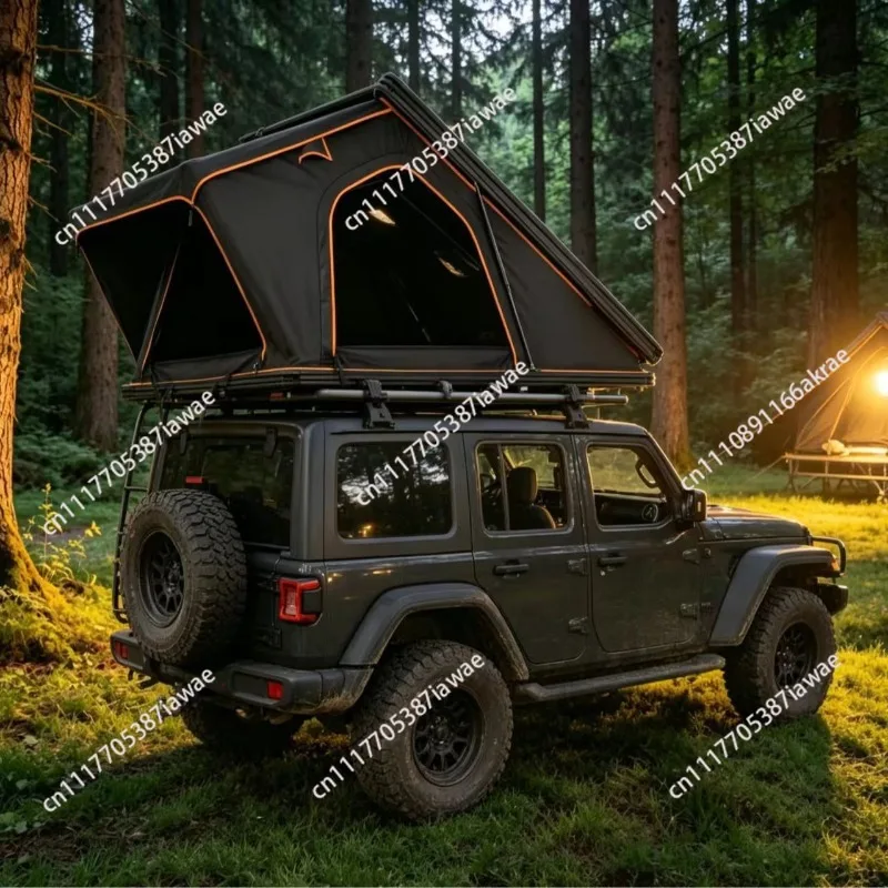 Roof tent aluminum shell triangle automatic hydraulic vehicle SUV off-road vehicle outdoor camping thickened waterproof tent