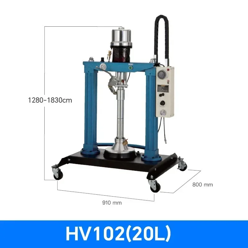 Pressurized pneumatic fluid pump quantitative valve for large flow oil injection machine
