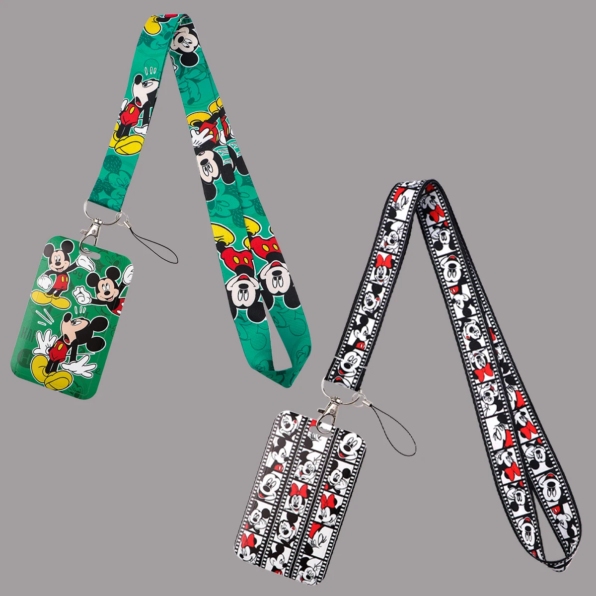 

Mickey Minnie Lanyard for Keys ID Badge Holder Credit Card Student Phone Hanging Neck Strap Keychain Lariat Accessories