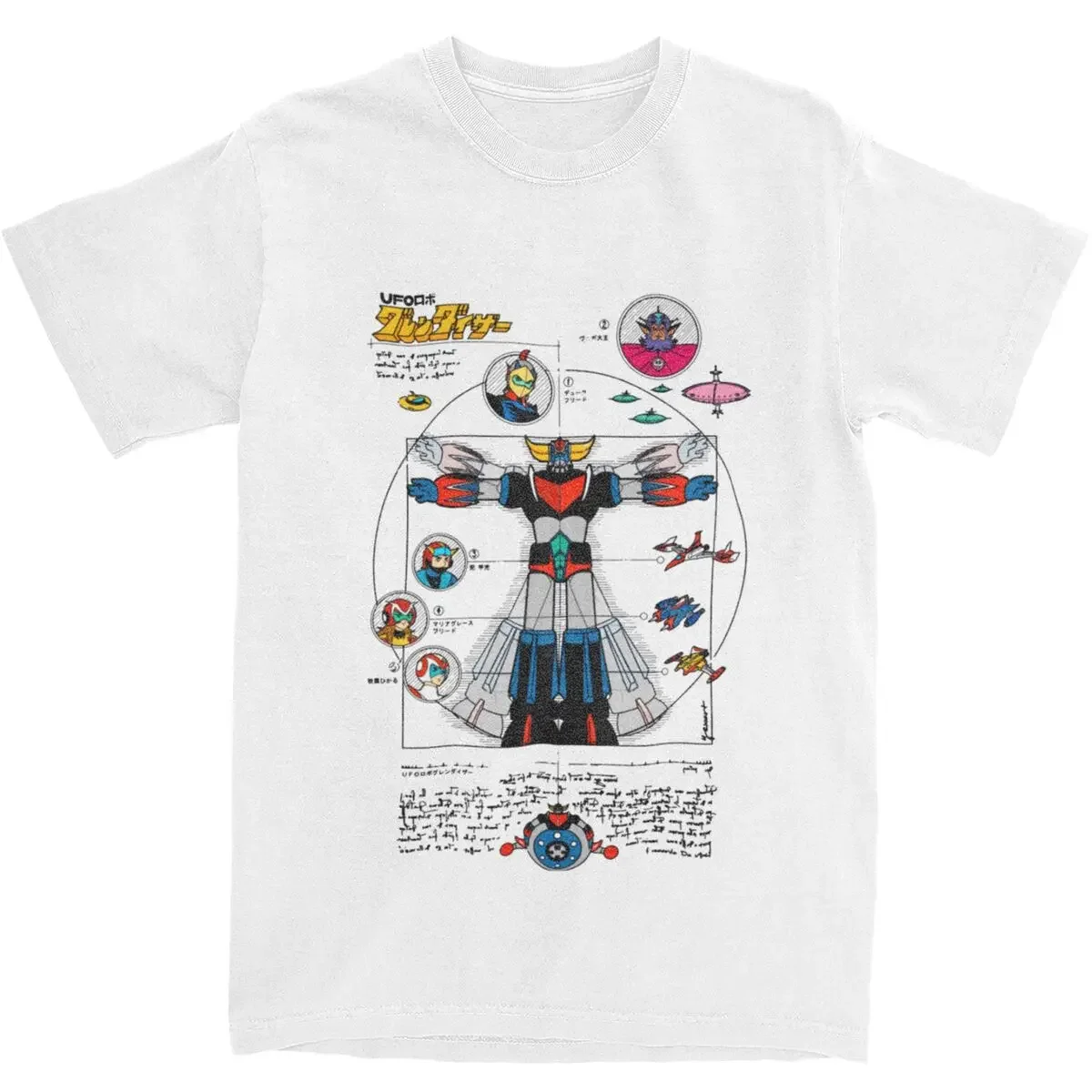 heavyweight Informal Novelty UFO Robot Grendizer Goldorak T Shirt Men 100% Cotton Goldrake Japan Robots Tee Shirt Adult Clothing