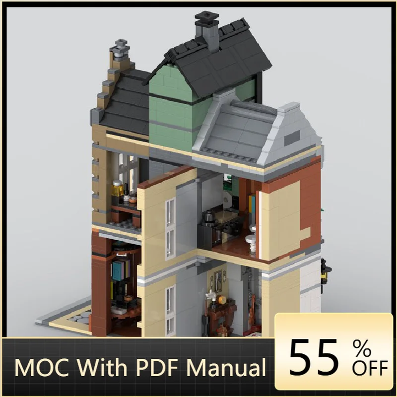 

1781 PCS MOC Customize City Street View Baker Street Modular Model Building Block Brick Assembly DIY Toy Birthday Christmas Gift