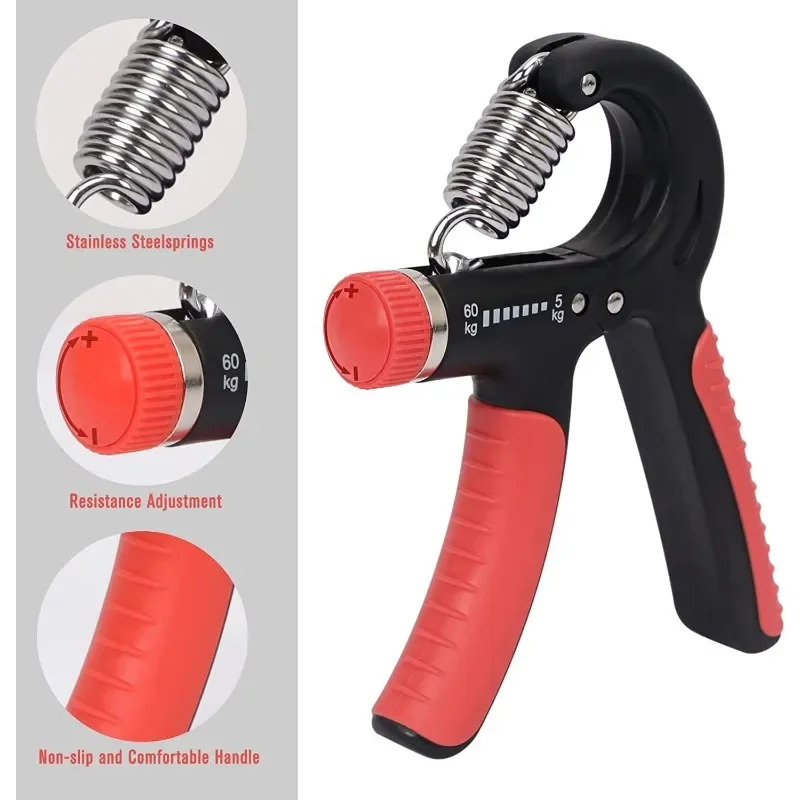 5-60kg Smart Counting Automatic Men's Women's Adjustable Hand Gripper Exerciser Fitness Strengthener Trainer Dry Hands Grip