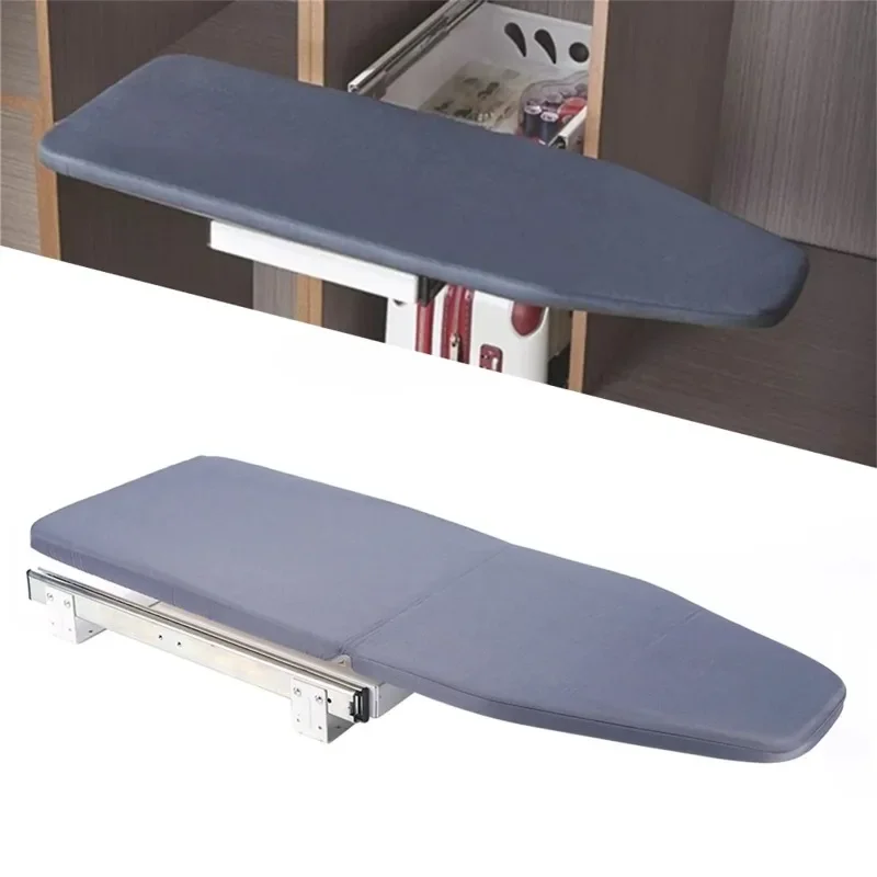 

Gray Foldable Folding Ironing Board 180° Rotation Retractable Closet Folding Pull & Push for Cabinet Easy To Install