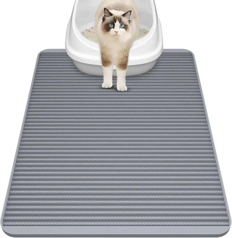 

tool.Silicone Cat Litter Mat - 31' x 23' Waterproof Large Kitty Mat, Non-Slip, Durable, Easy Clean & WashableCat Litter Tray