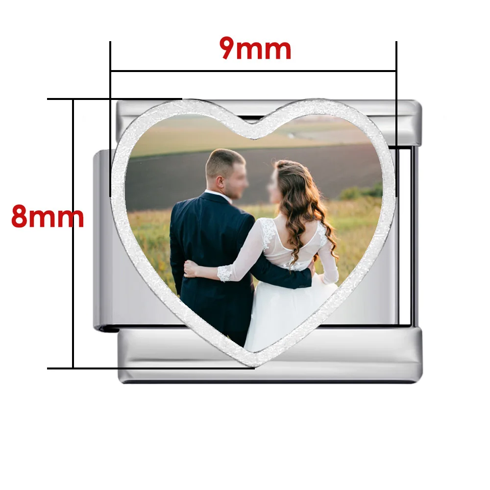 Trendy Creatieve Foto Kleurrijke Maatwerk Charms Italiaanse Links Fit 9mm Kralen DIY Roestvrij Staal Maken Sieraden Vrouwen Mannen