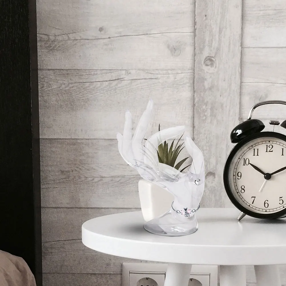 

2 pcs H Ring Display St St s Transparent Plastic Ring Display Rack Bracelet Holder Smooth Texture ganized Storage