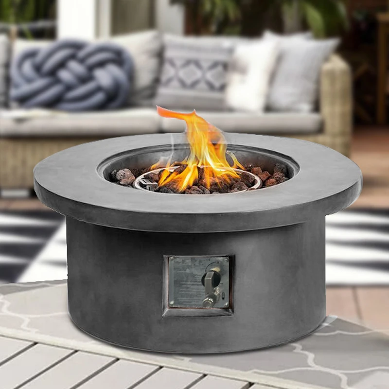 Concrete Propane Gas Fire Pit Table