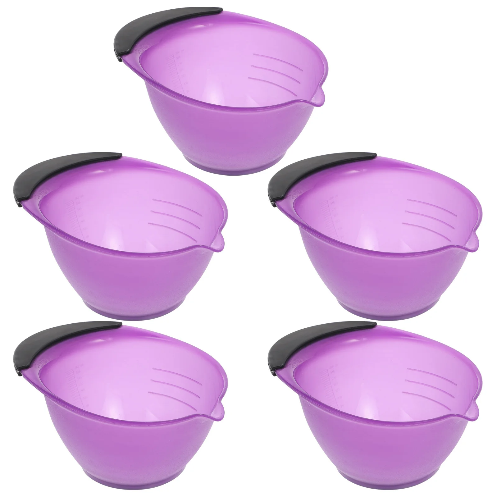 5 قطعة وعاء إمداد لون الشعر مادة ABS قوية حافة غير قابلة للانسكاب مثالية لمعالجات الشعر في المنزل وصالونات التجميل وعاء صبغ تصفيف الشعر