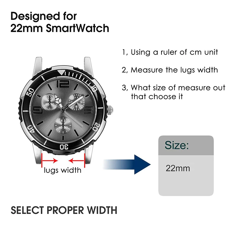 22mm Strap For HUAWEI WATCH GT 6 5 4 46mm/Watch 4 5 Pro/WATCH GT 6 5 3 2 Pro 46 mm Composite Silicone Band Bracelet