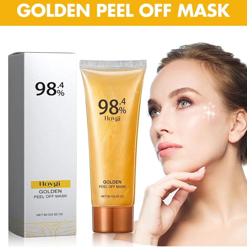 

80g Gold Peel Off Exfoliation Deep Cleaning Remove Whiteheads Large Firming Pores Blackheads And Rough J2j7