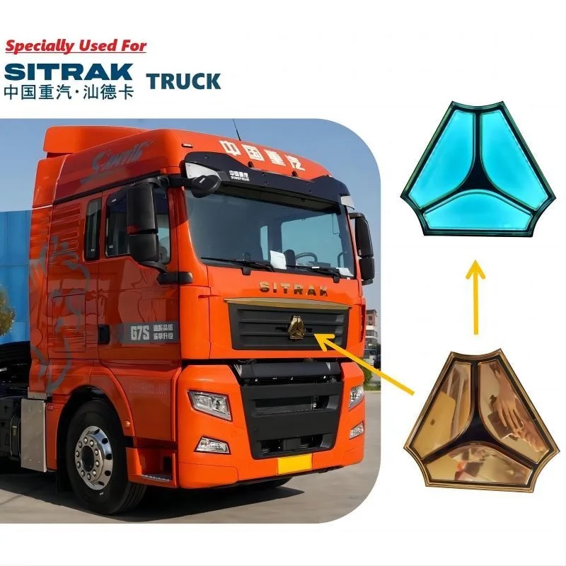 Specially Used For SITRAK Truck LED Logo Lamp Golden Logo Lamp For SITRAK C7H G7H C5H Full Illuminating Light LED Logo Light