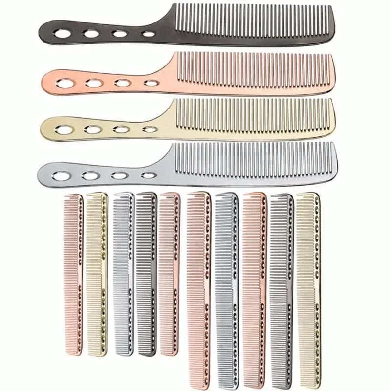 1pc Small Space Aluminuml Hair Comb Professional Hairdressing Combs Hair Cutting Dying Hair Brush Barber Tools Salon Accessaries