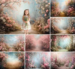 Mehofond-Fondo de fotografía Floral para niños, decoración de retrato artístico para fiesta de cumpleaños, estudio fotográfico, jardín de Pascua, primavera de ensueño