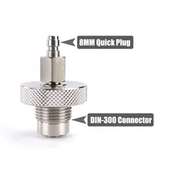 Diving Charging Adapter DIN300 HP Fiting With 8MM Foster Quick Disconnect Coupler Plug Rated 300Bar