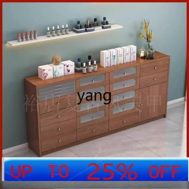 Ltt medieval style paint solid wood manicure cabinet nail polish storage cabinet nail polish glue storage floor