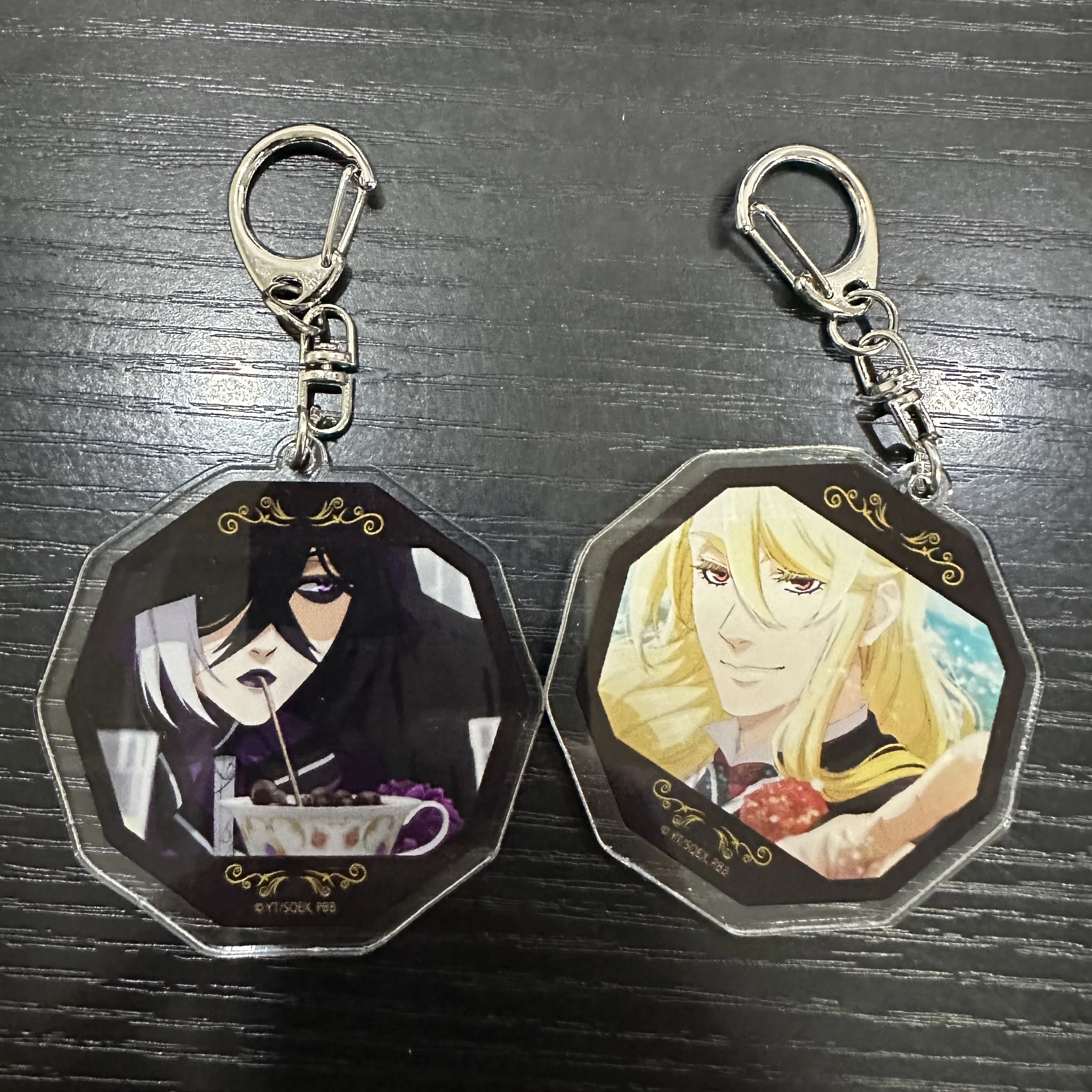 Hot Anime Black Butler Figures Gregory Violet Edgar Raymond  Sebastian·Michaelis Cosplay Acrylic Keychains Fans Christmas Gifts