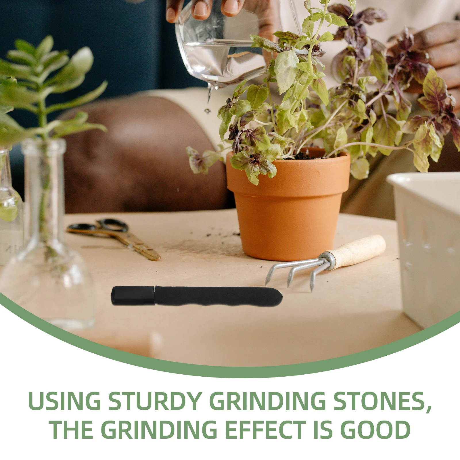 

Knife Sharpener Garden Sharpening Tools for Kitchen Professional Steel Portable Black Quick