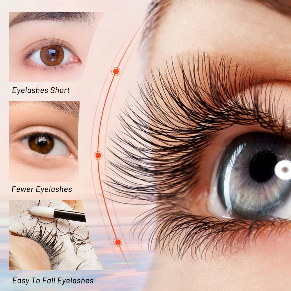 Herbal Eyelash Growth Treatments Liquid Serum Enhancer Eye Lash Longer Thicker Better than Eyelash Extension Powerful Makeup