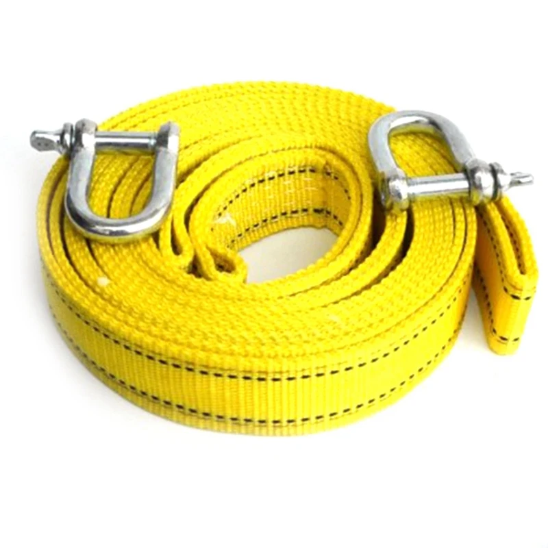 5M/5T Car Electric Winch Rope Off-Road Vehicle Tow Rope With U-Shaped Hook Tow Strap For Cars Truck Trailer Suv Replacement