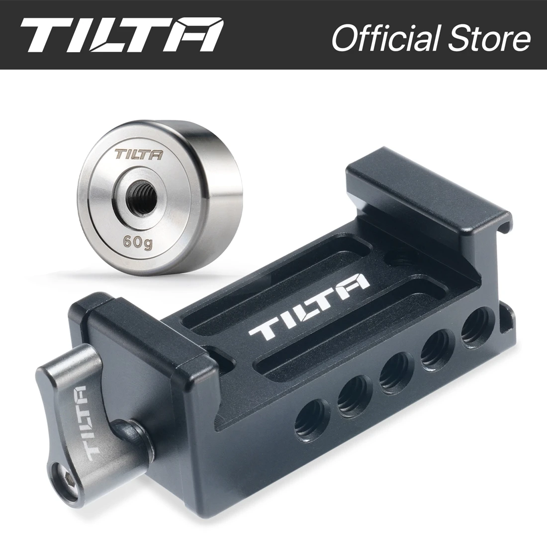 TILTA TGA-BCA Quick Release Baseplate Counterweight Adapter Counterweight with DJI Ronin RS2、RSC2、RS3、RS3 Pro、RS4、RS4 Pro