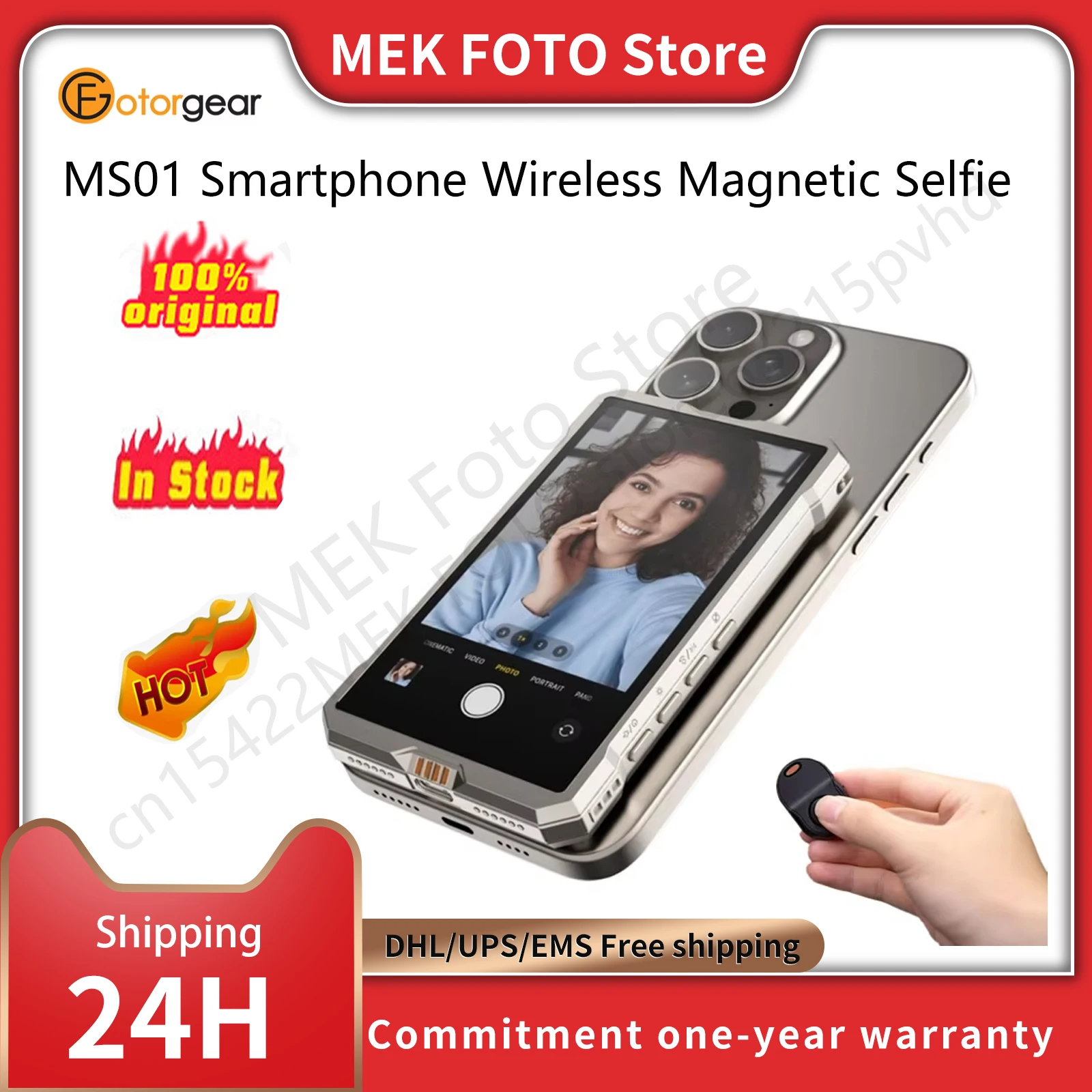 Fotorgear MS01 Smartphone Wireless Magnetic Selfie Monitor Screen For Smartphone Vlog Live Stream Video Recording VS KingMa PH01