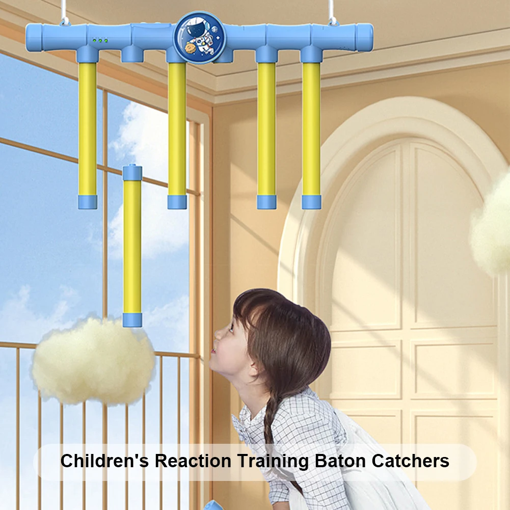 Quick Reaction Training Toy Falling Sticks Game Toy Battery Powered 3 Adjustable Speed Eye And Hand Grabbing Stick Machine