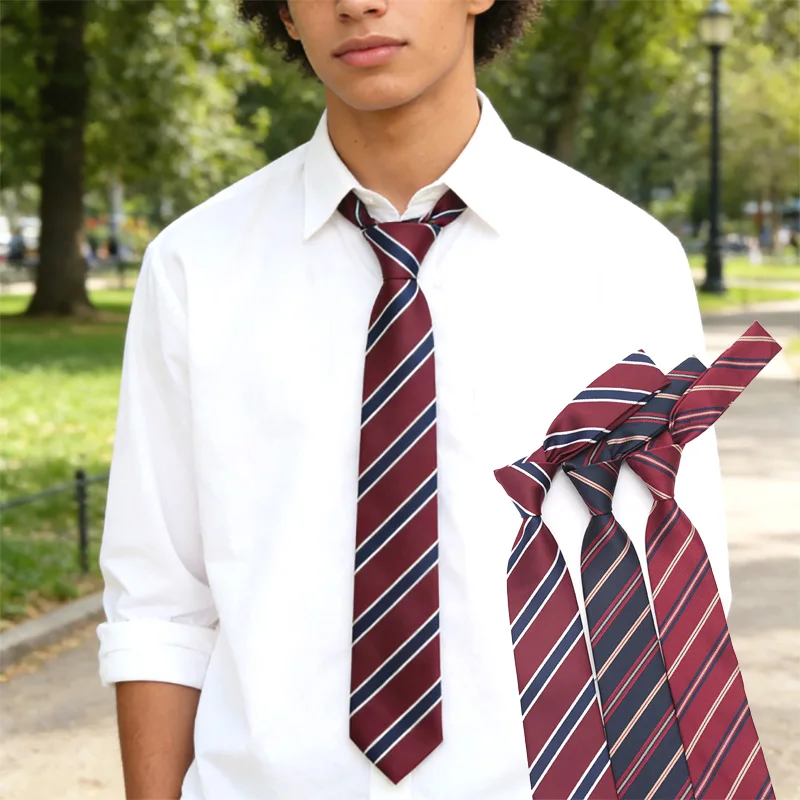 

NEW Burgundy 7CM Ties for Women Mens Necktie Stripes Paisley Neck Tie Business Wedding Party College Style Tie JK Accessories