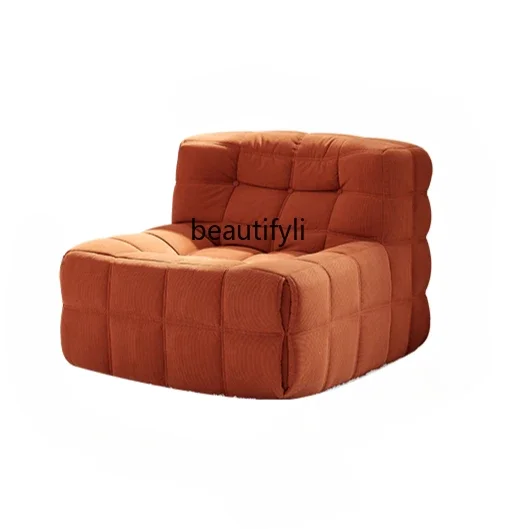 

Lazy living room fabric sofa, Italian simplicity, single corduroy designer leisure chair