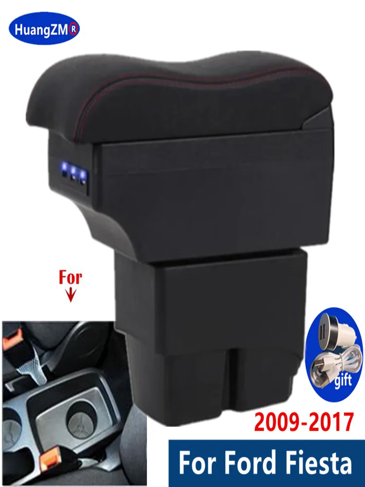 Für Ford Fiesta Armlehnenbox Für Ford Fiesta MK7 2009-2017 Auto-Armlehnen-Aufbewahrungsbox Spezielles Nachrüstzubehör für den Innenraum – Detail 1