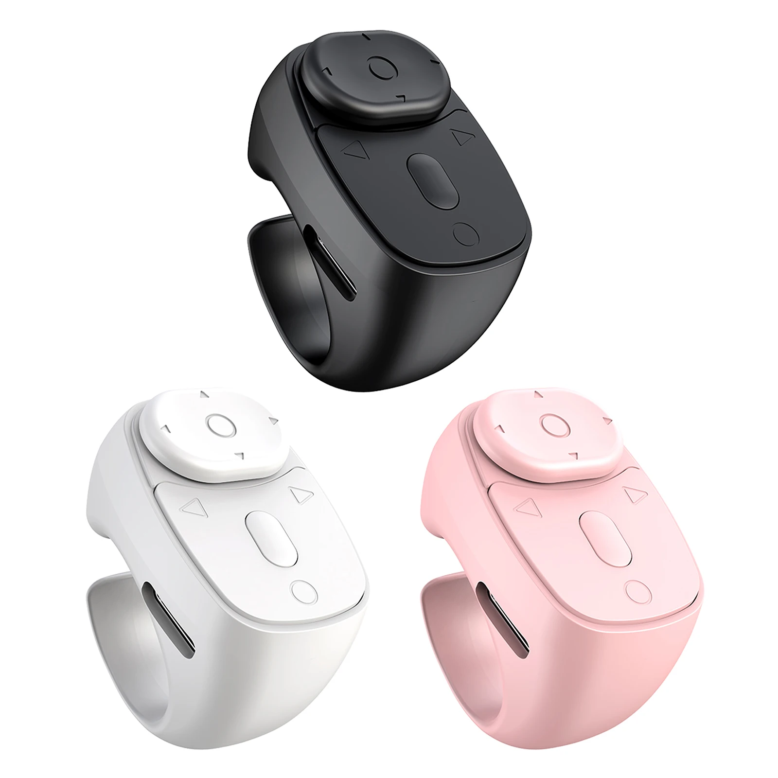 BT Finger Shutter Remote Control for Android iPhone iPad Tablets Rechargeable for Video Streaming Photography and Music